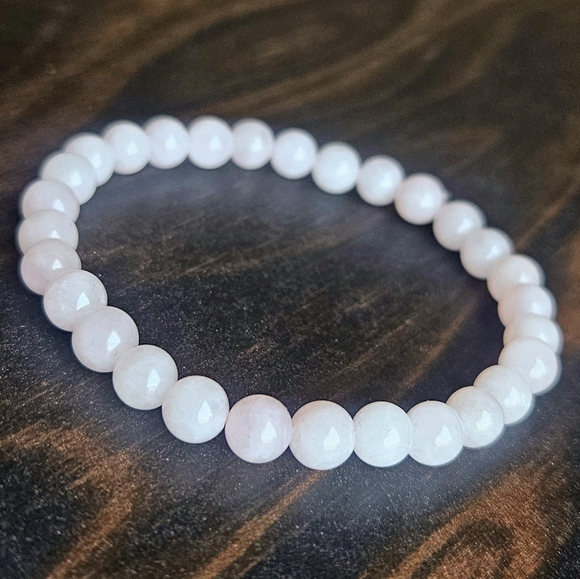 Rose Quartz Stone Bracelet - Picture 2 of 3